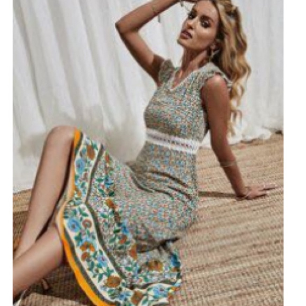 Floral Print Maxi Dress